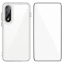 Transparent TPU Case with Tempered Glass Screen Protector, WANLONFENG