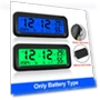 Solar Power Car Clock with LCD Digital Thermometer — Clock, RuJia Home Decor