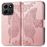 Butterfly Love Flower Embossed Leather Phone Case, Honor