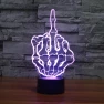 Acrylic LED Night Light with Skull and Hand Design — Night Lights, NobleRot