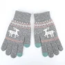 Winter Velvet Gloves with Jacquard Pattern — Gloves, CrossCart