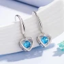 Blue Smart Heart-shaped Earrings, Sace Gems