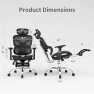 Ergonomic Office Chair with Mesh Seat Cushion, Adjustable Armrests and Headrest — Desk Chairs, marrap