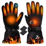 Motorcycle Gloves with Heating, 3 Temperature Modes, Touchscreen, 6000 mAh, High Adjustable Wrist Style, Size L — Gloves & Mittens, SAMURAI STYLE