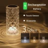 Round Crystal LED Table Lamp with Touch Remote Control — Desk & Table Lighting, Binchi Lighting Appliances