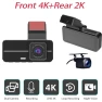 WIFI GPS 3.4-inch Car Dashcam HD 4K+2K Mini 2-Channel Front and Rear Dual Lens Black Box — Dash Cam, JOHO