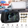 8 Bar Solar-Powered Tire Pressure Monitoring System with LCD Display and 6 External Sensors — TPMS, Vehicleaccessories