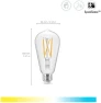 60W ST19 Tunable White Filament LED Smart Light Bulb — Smart Light Bulb, WiZ Connected