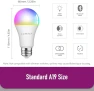 Smart Light Bulbs 130W Equivalent, RGBCW Color Changing, A19 E26 Bluetooth, No WiFi Required, 12W 1300LM, 4 Pack — Smart Light Bulb, LUXFACT