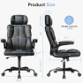 Ergonomic Executive Office Chair with Adjustable Headrest & 90° Flip-Up Arms — Smart Chairs, Kensaker