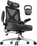 Ergonomic Office Chair with Headrest, Lumbar Support, Flip-Up Armrests, Thick Memory Foam Seat — Smart Chairs, FAMIDOLE
