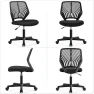 Student Desk Chair, Low-Back Armless Study Chair with Lumbar Support, Adjustable Swivel Office Chair — Smart Chairs, Yaheetech