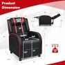 Gaming Recliner with Massage, Adjustable Footrest & Side Pocket — Massage Chairs, GYMAX