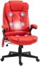 High Back Vibration Massage Office Chair with 6 Vibration Points — Massage Chairs, HOMCOM