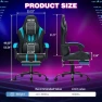 LED Gaming Chair with Speakers Massage Big and Tall Computer Chair with RGB Lights Bluetooth Game Chair with Footrest — Smart Chairs, HOFFREE