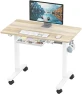 40-Inch Mobile Electric Height Adjustable Sit to Stand Desk with Drawer, Hanging Hooks and Cable Management — Standing Desk, SHW