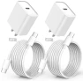 USB C Fast Wall Charger and Cable 2-Pack, StinkLight