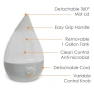 Ultrasonic Teardrop Cool Mist Humidifier — Humidifier, Crane