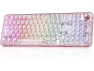 Pink Wireless Mechanical Keyboard — Bluetooth Keyboard, YUNZII