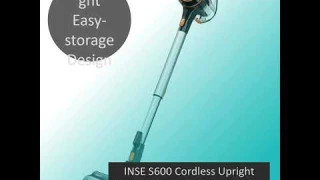 INSE S600 Cordless Upright Vacuum Cleaner 23KPa Suction Power 45mins Max Runtime