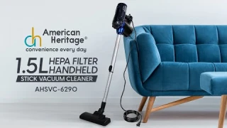 The American Heritage 1.5L HEPA Filter Handheld Stick Vacuum Cleaner AHSVC-6290