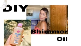 How to make Body Shimmer Oil | Summer Glow | Johnson’s Baby  Oil & Highlighter