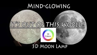 Mind-glowing 3D Moon Lamp - 16 LED Colors, Dimmable, Rechargeable Lunar Night Light