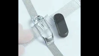 Металлический ремешок для mi band 5 миланское плетение