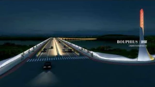 Lighting Animation Zhoushan Bridge