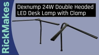 Dexnump 24W Double Headed LED Desk Lamp with Clamp