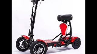 4 колесный складной электрический скутер. 4 wheel folding electric scooter