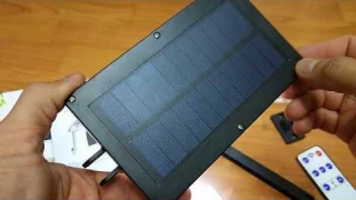 Обзор Прожектора на солнечной батареи c aliexpress 04.10.2019