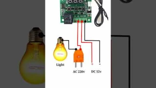 W1209 temperature controller wiring for incubator #shorts