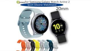 20 мм ремешок для часов для Samsung Galaxy Watch Active 2 40/44 мм спортивные силиконовые