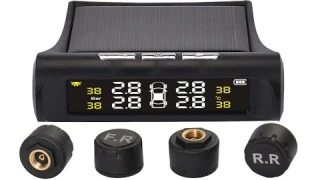 Беспроводная система контроля давления в шинах TPMS с солнечной батареей и внешними датчиками