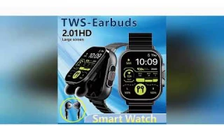 GPS Smart Watch D8 TWS 2-in-1 Headset Bluetooth Talk Heart Rate Blood Pressure Health Monitoring Hea