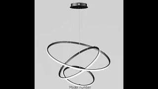 Светодиодные потолочные подвесные светильники, современные круглые лампы белого и черного цвета для