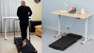 Biurko elektrycznie z regulowaną wysokością ACGAM ET225E + Składana bieżnia ACGAM T02P