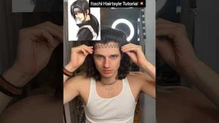Itachi Hairstyle Tutorial 💥 #itachi #hairstyle #naruto #anime #hair