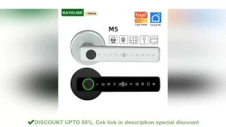 REVIEW RAYKUBE M5 Tuya BLE Fingerprint Door Lock Digital Electronic Lock with Password/Key/IC Card/