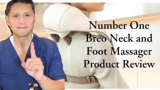 Pain Relief Deep Tissue Neck and Shoulder Massage | Kneading, Rolling Foot Massager from Breo