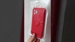 Чехол-накладка с подставкой/держателем с мягкой подкладкой WAVE Light Color Ring iPhone 12 Pro red