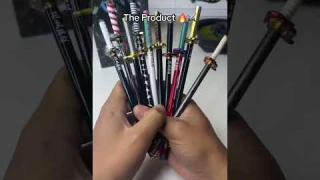 Our real demon slayer pens 🖊️🔥 #demonslayer #kny #pen #anime #shorts