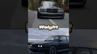 BMW M3 E30 VS Mercedes 190E Evo 2 #shorts