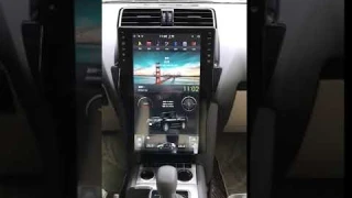 Tesla vertical screen car dvd gps for Toyota Prado 2018 with 16 inch