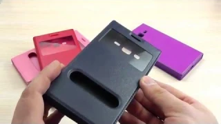 ОБЗОР: Практичный Кожаный Чехол-Книжка для Samsung Galaxy Grand 2 Duos SM-G7102 с Окном