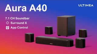 🔊 Aura A40 Soundbar | 7.1 Channel Virtual Surround Sound with Smart APP Control 🎶