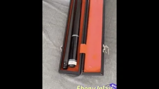 KONLLEN Carbon Fiber Ebony Pool Cue Stick Handmade Inlay Cue Low Deflection Billiard Cue , 12.5mm