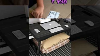 Foldable Wooden Mini Laptop Table for Bed Study Table with Drawer Tablet Mobile Holder for meesho