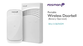 Best Versatile Wireless Doorbell for Home or Business 51067HOM [Fosmon]